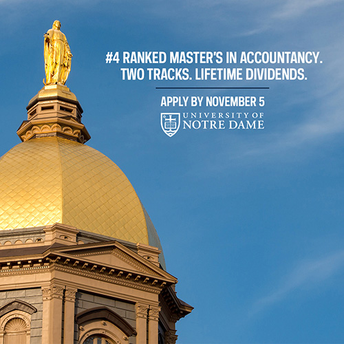 Notre Dame Facebook Sample Ad