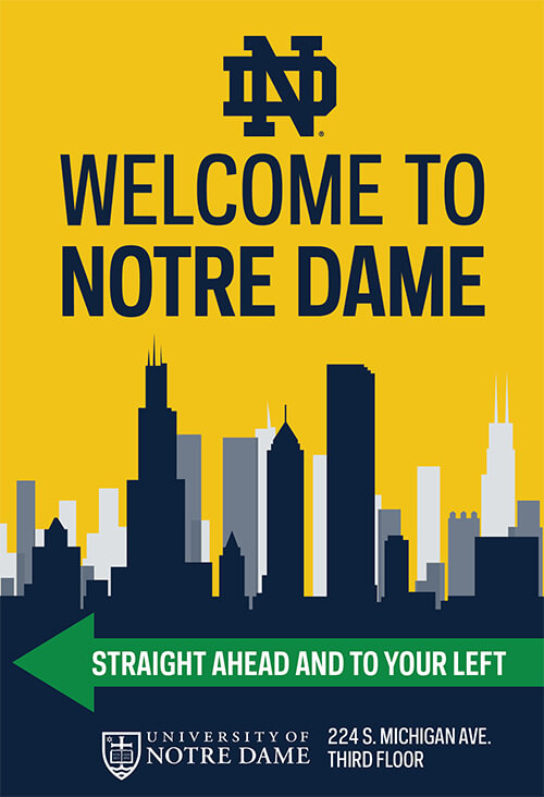 Notre Dame OOH Sign Sample