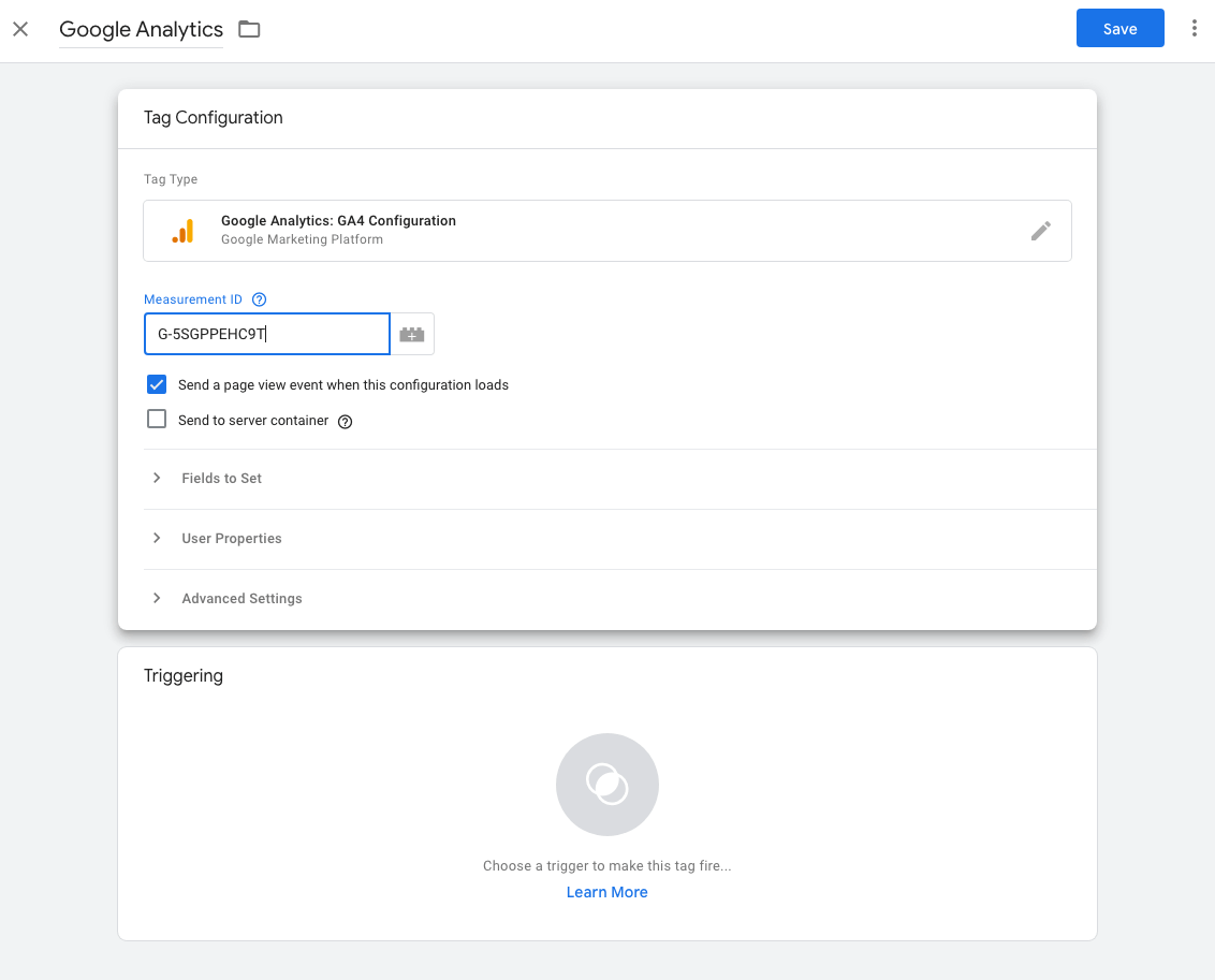 add Google Tag Manager to Google Analytics step 3