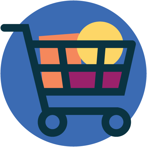 illustration of a full shopping cart