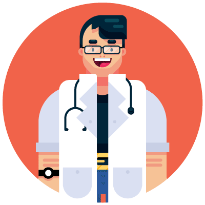 a smiling male doctor