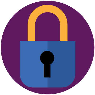 a lock representing security