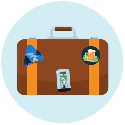 hospitality suitcase icon